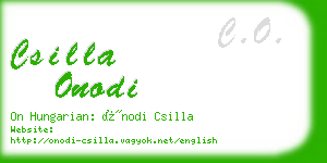 csilla onodi business card